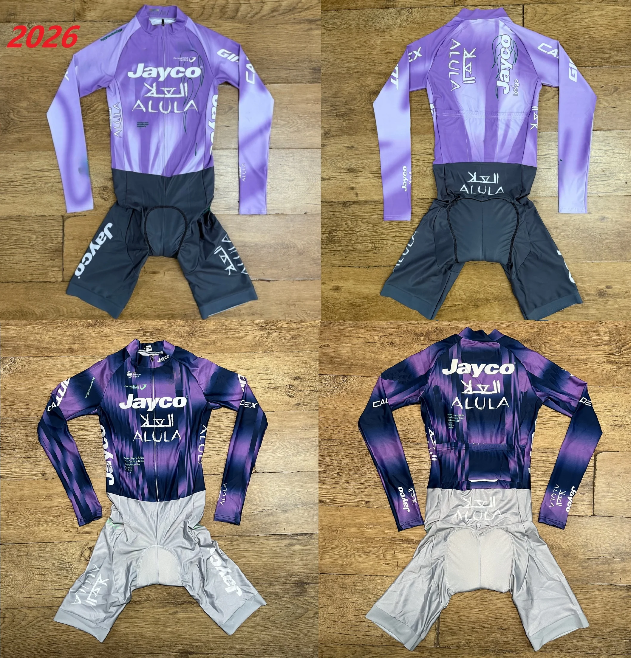 

LASER CUT 2025 2026 Jayco AlUla TEAM Skinsuit Bodysuit LONG Cycling Jersey Bike Bicycle Clothing Maillot Ropa Ciclismo