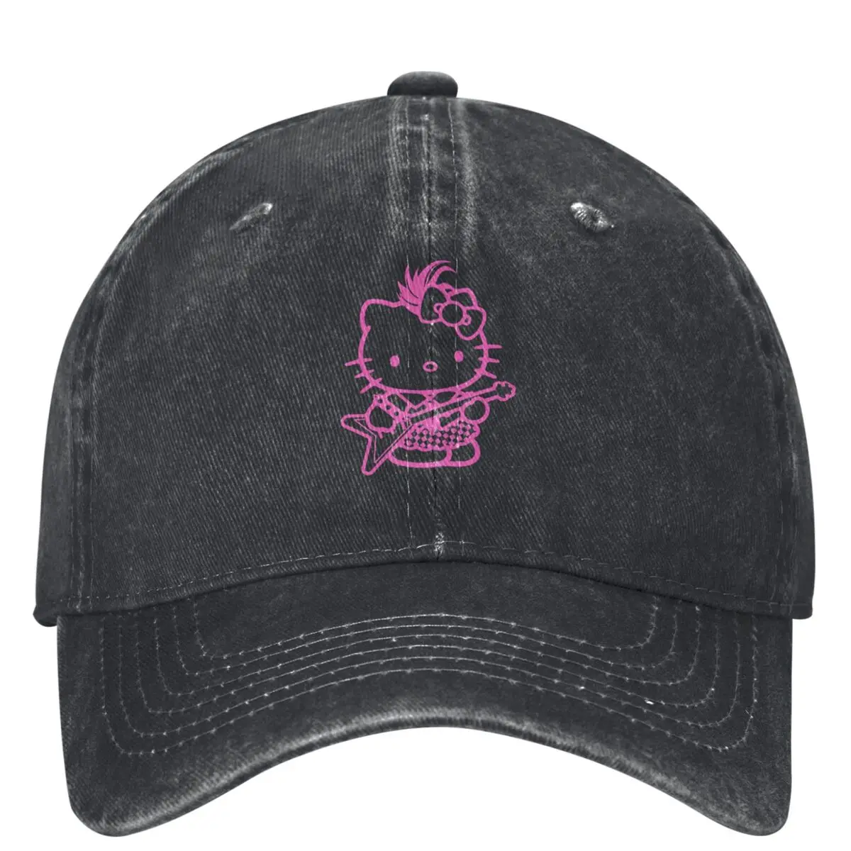 HELLO KITTY ROCK STAR Casual Baseball Cap Spring Trucker Hat Adjustable Tennis Skate Snapback Cap Unisex-Teens y2k Baseball Caps