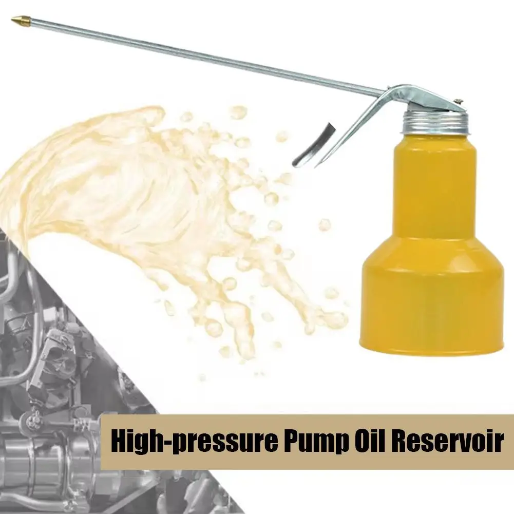 

200/400/500ml High Pressure Oiler High-pressure Pump Oil Can Manual Lubrication Gun Metal For Car Motorcycle Repair Tool