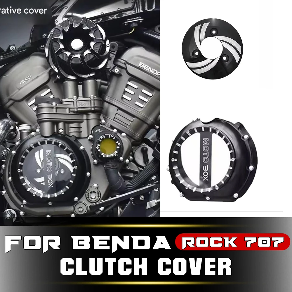 

Motorcycle Transparent Clutch Pump Cover Air Filter For BENDA ROCK 707