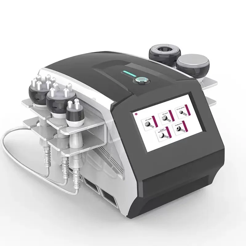 แบบพกพา 5 In 1 40K Cavitation อุปกรณ์กระชับใบหน้าอัลตราซาวนด์สูญญากาศเครื่อง RF Lifting อุปกรณ์กระชับสัดส่วนสุขภาพความงาม