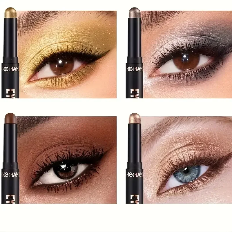 Glitter Waterproof Eyeshadow Stick, Long Lasting Shimmer Glitter Eyeshadow Crayon, Pigmentation Makeup Eyeshadow Pencil Cosmetic