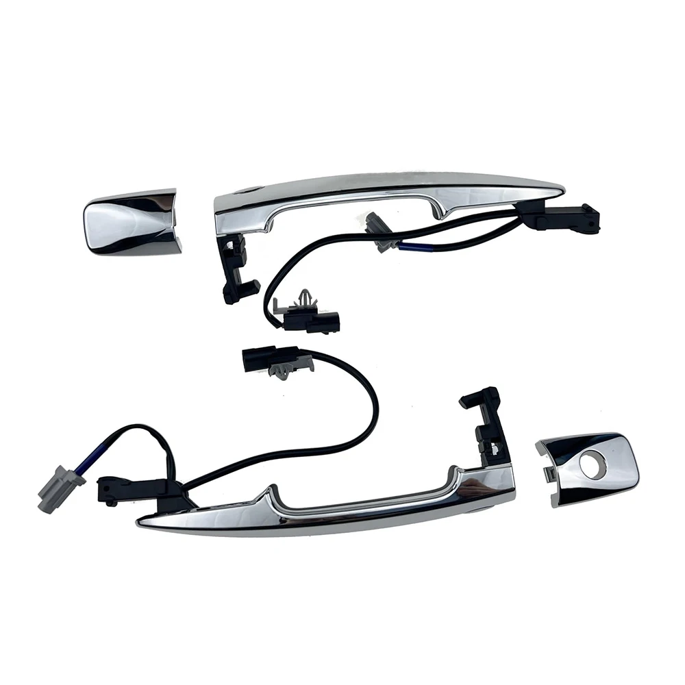 826469 N00A 806469 N00A 806451 Manijas de puerta Exterior delantera izquierda derecha de coche AA0A ABS plateado para Nissan Leaf Maxima Murano Sentra