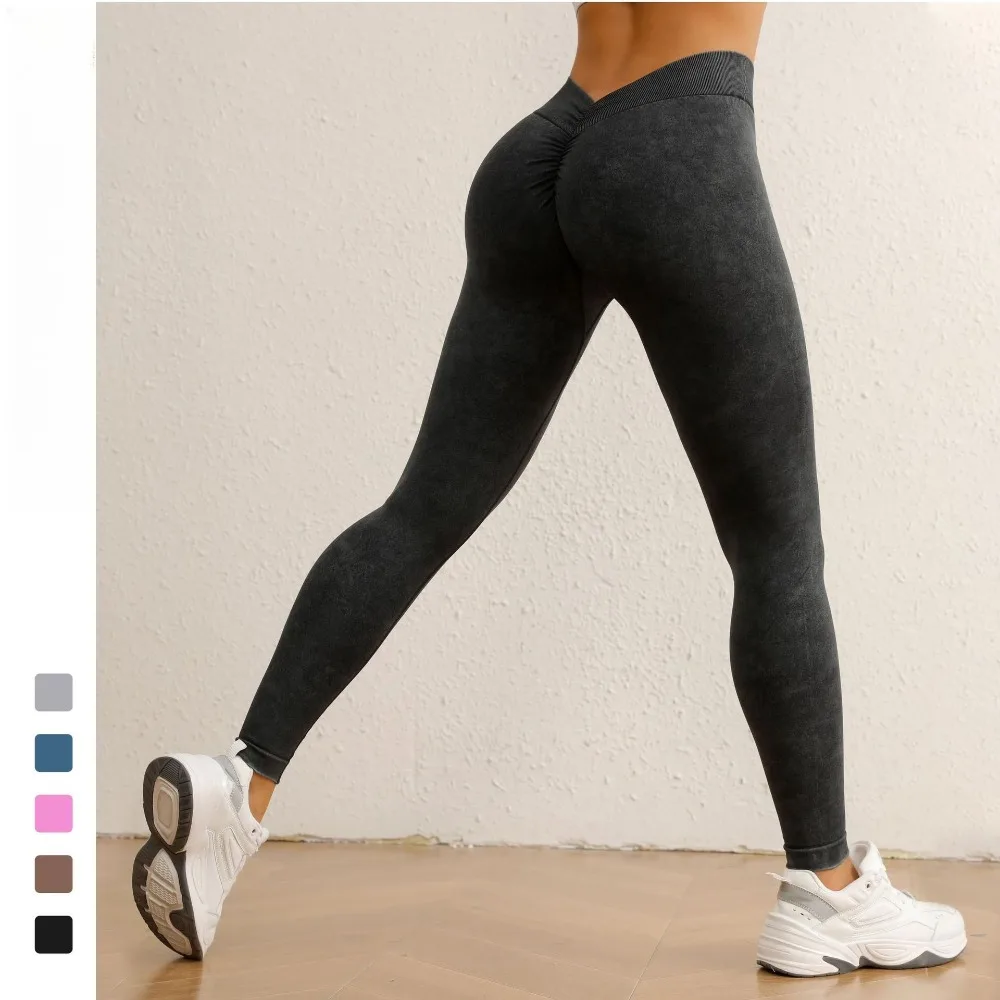 

Women Back-V Sport Yoga Leggings High Waist Yoga Pants Workout Clothes for Women Outfit Fitness Tights