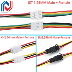 5Pair 2P 3 4Pin JST1.25mm PH 2.0mm XH 2.54mm SM2.5 JST Male Plug Female Jack Socket DIY Electrical Wire Terminal Cable Connector