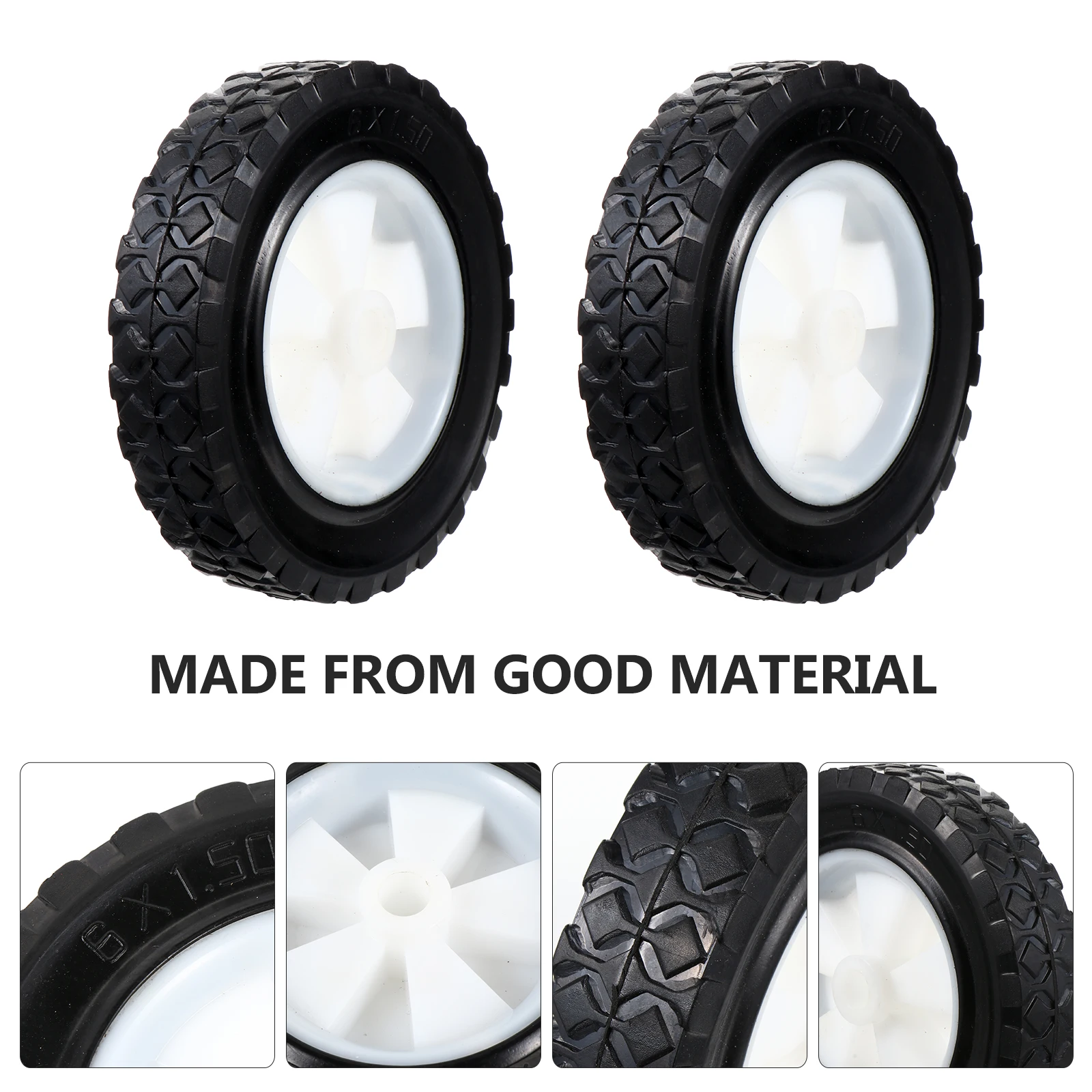 

2Pcs 6 Inch Solid for Lawn Mower Replacement Garden Machine Parts Durable Grass Accessories Long Lasting