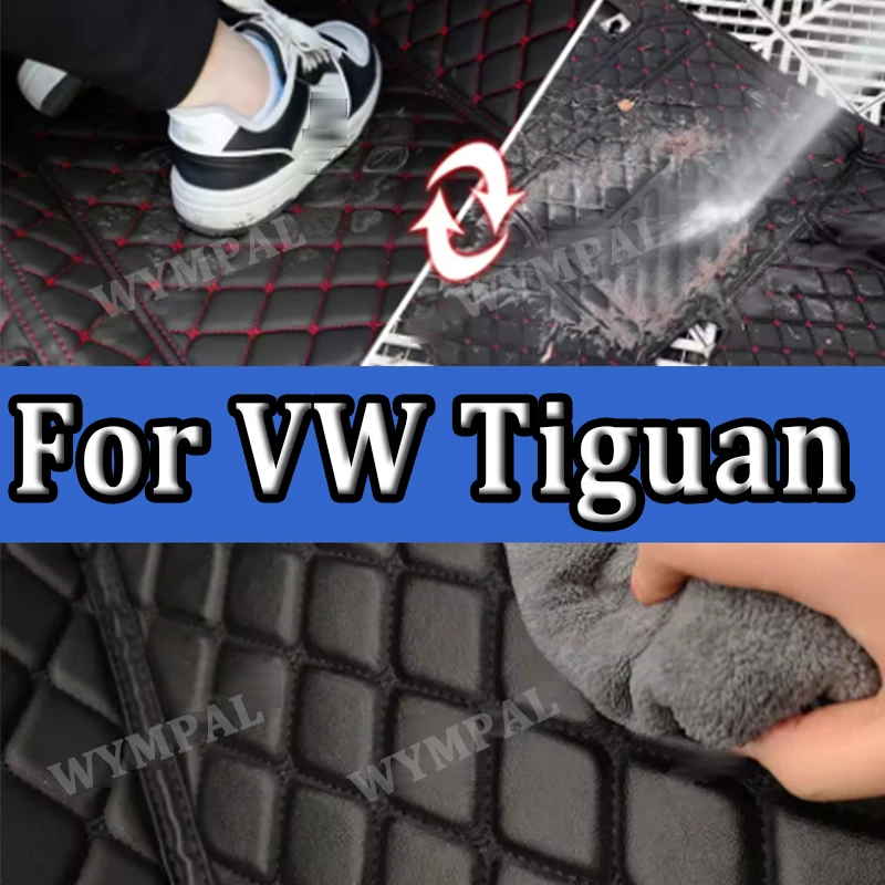 

Luxury Floor Mats For VW Tiguan Allspace AD BW 2017~2022 Waterproof Carpet Car Floor Mat Tapis Voiture Car Accessories Interior