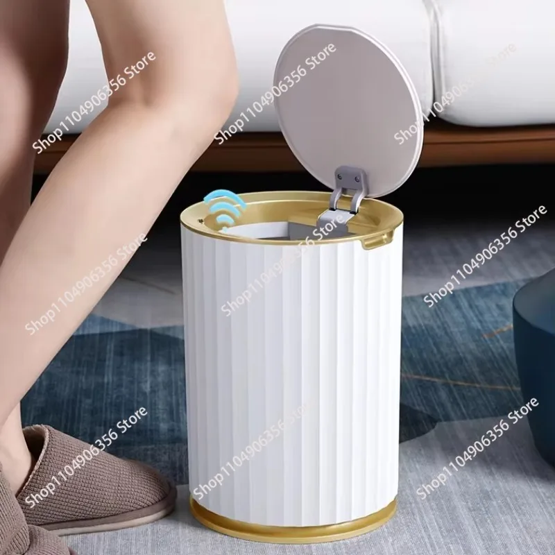 Countertop Smart Plastic Waste Management Bin, Touch Sensor Trash Can with Top Odor Filter for Home Kitchen Office Use