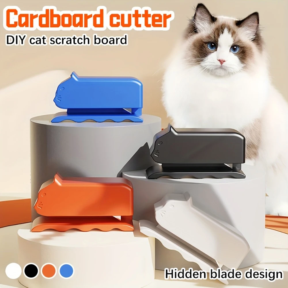 أداة قطع الورق المقوى المحمولة، مناسبة للوحة خدش القطط DIY - تصميم شفرة مخفية، سكين متين غير معلب