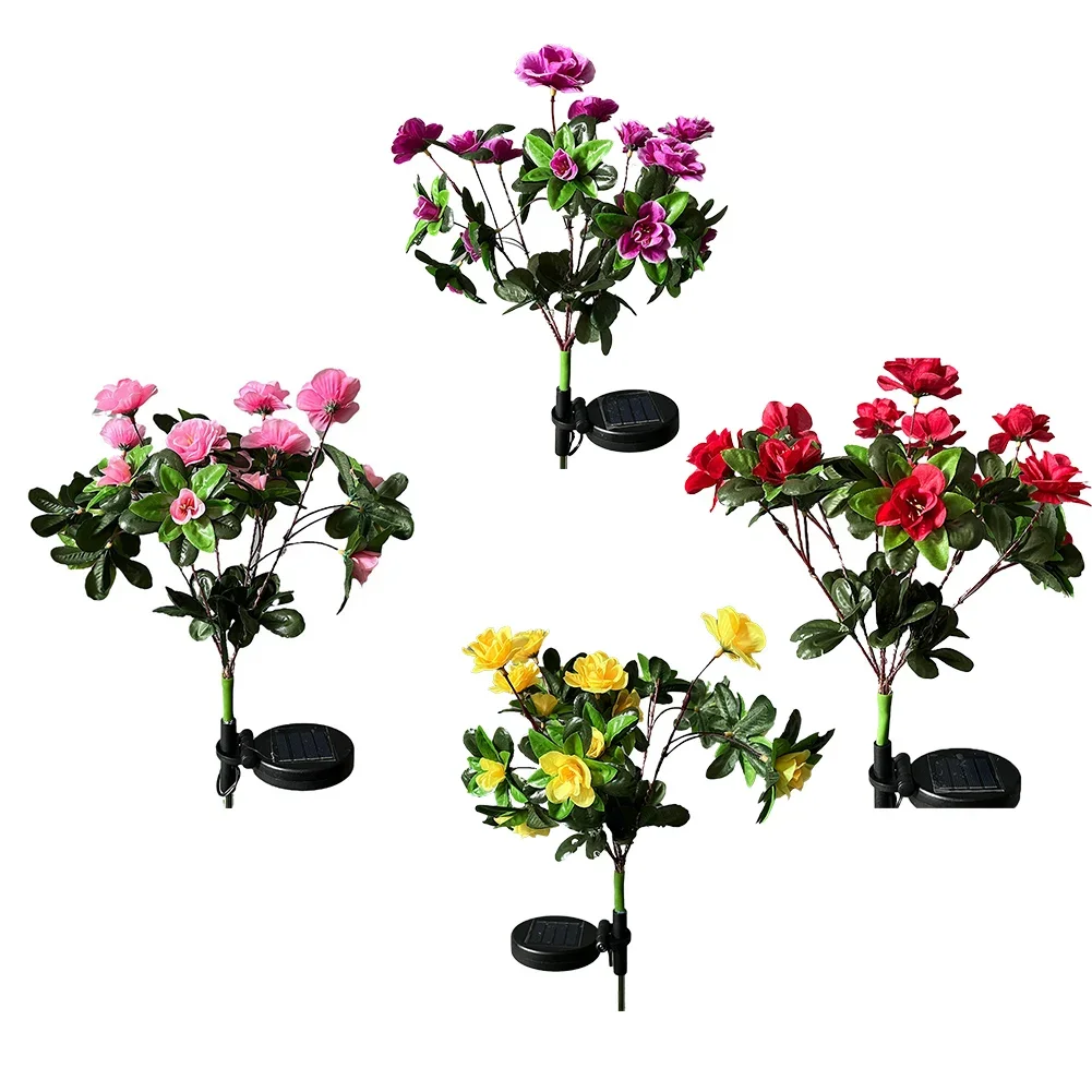 Lampes solaires à fleurs, 2 pièces, 42 ampoules LED de couleur, 2V, 300mAh, éclairage extérieur étanche, fournitures de fête Festive