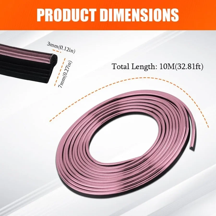 سيارة الداخلية صب شرائط الكسوة 33Ft/10M العالمي الكهربائي الديكور حشو إدراج شرائط لتصفيف لوحة القيادة DIY F