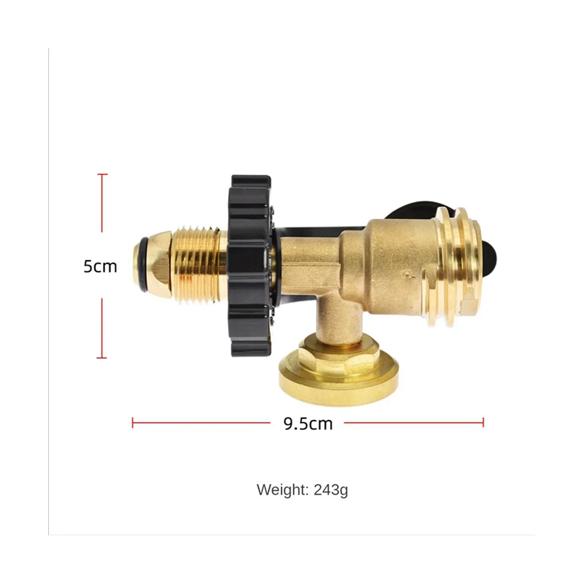 Conector adaptador de propano con manómetro luminoso, convertidor de tanque de Gas, SL-YK01-1