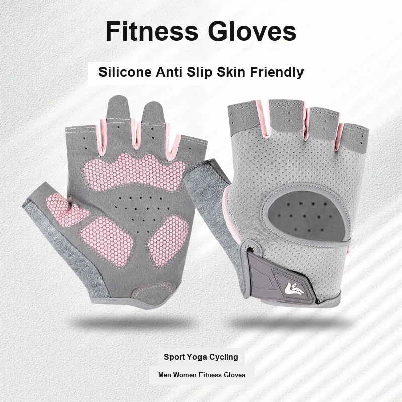 Half Finger Sports Gloves Non Slip Abrasion Resistant Shock Absorbing Thin Breathable for Cycling Fitness Mountaineering