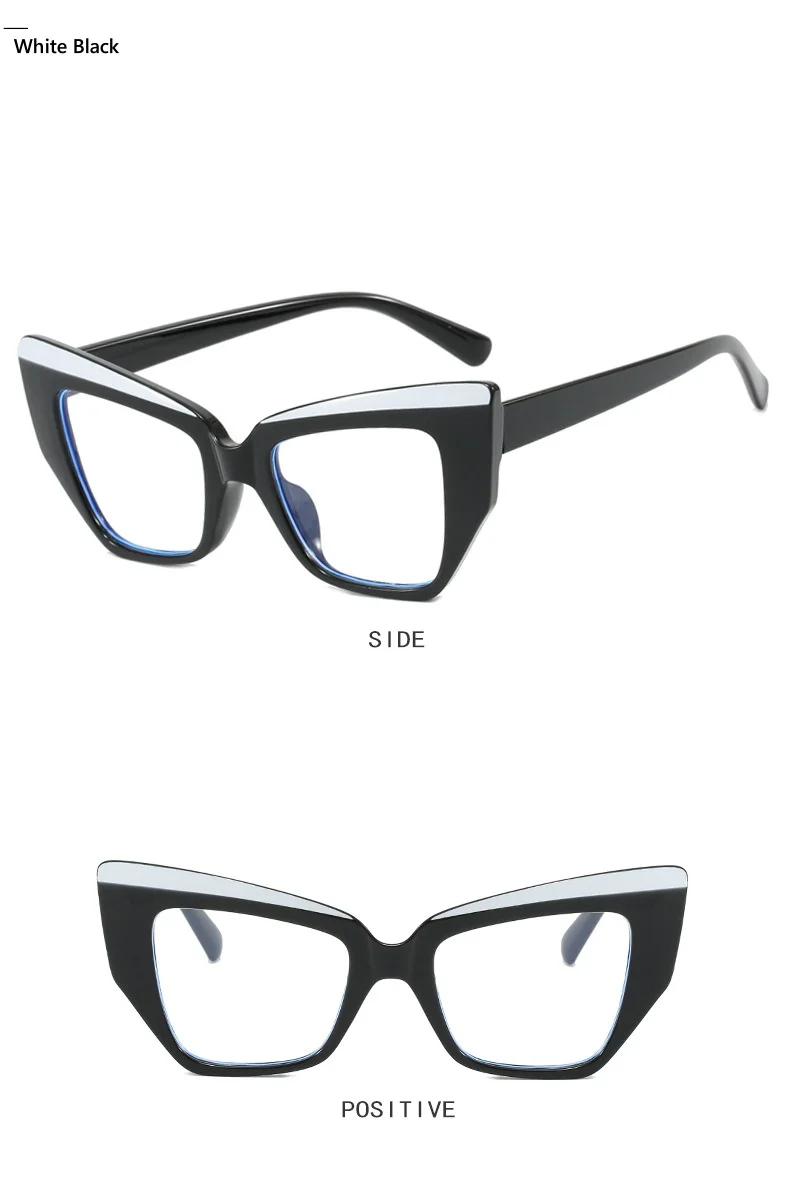 Neue Retro Anti Blau Licht Cat Eye Brille Rahmen Für Frauen Männer Vintage Design Klare Farbbare Linse TR90 Mode Weibliche Brillen – Detail 8