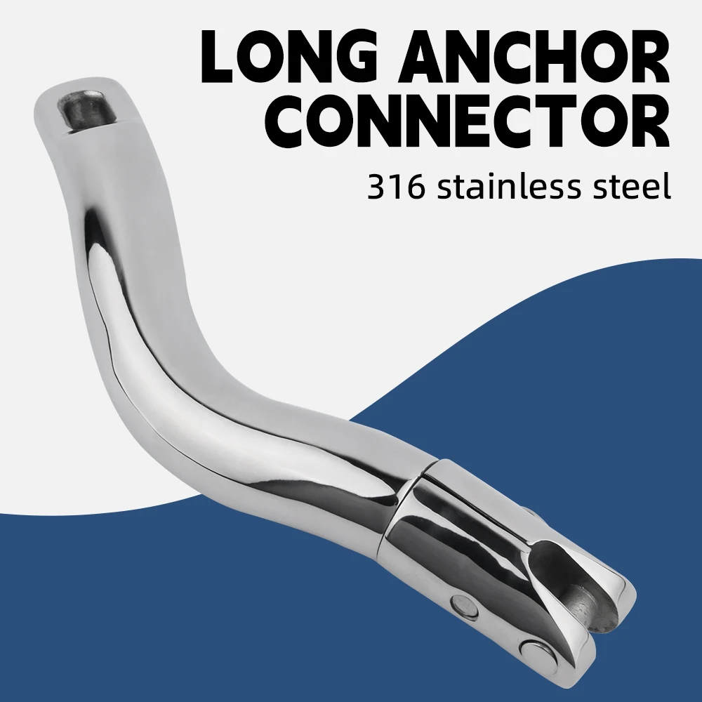Boat Stainless Steel 316 Long Swivel Anchor Chain Connector For 8-12mm Chain Anchor Twist Connector