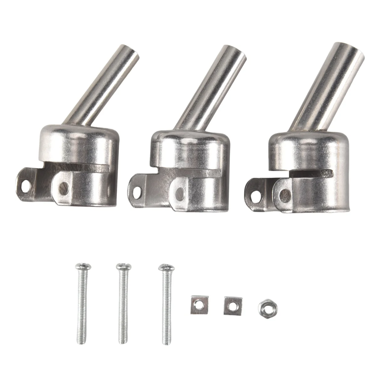 3Pcs 45 Degree Hot Air Nozzles 7/8/10mm Curved Nozzles Replaceable for 850 Hot Air Soldering Station