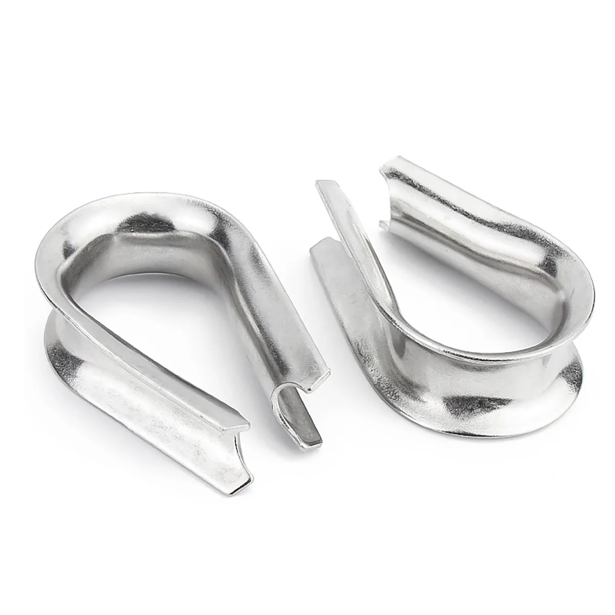 304 Stainless Steel Chicken Heart / Triangle Rust Prevention Corrosion Steel Wire Rope Protection Ring M2-M32