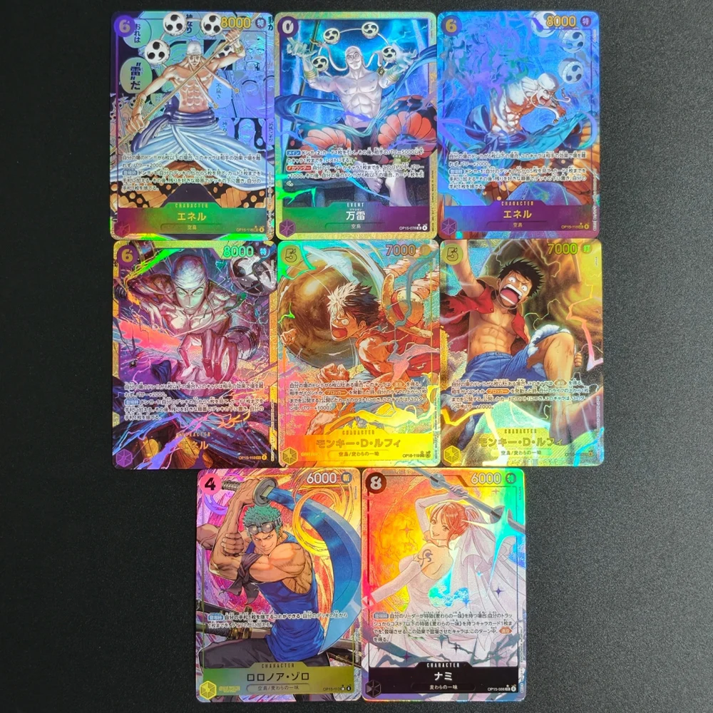 

2026 DIY Texture One Piece TCG Enel Card Japanese Promo OP15-118 SEC Premium Foil Limited Edition Adventure on Skypiea Series
