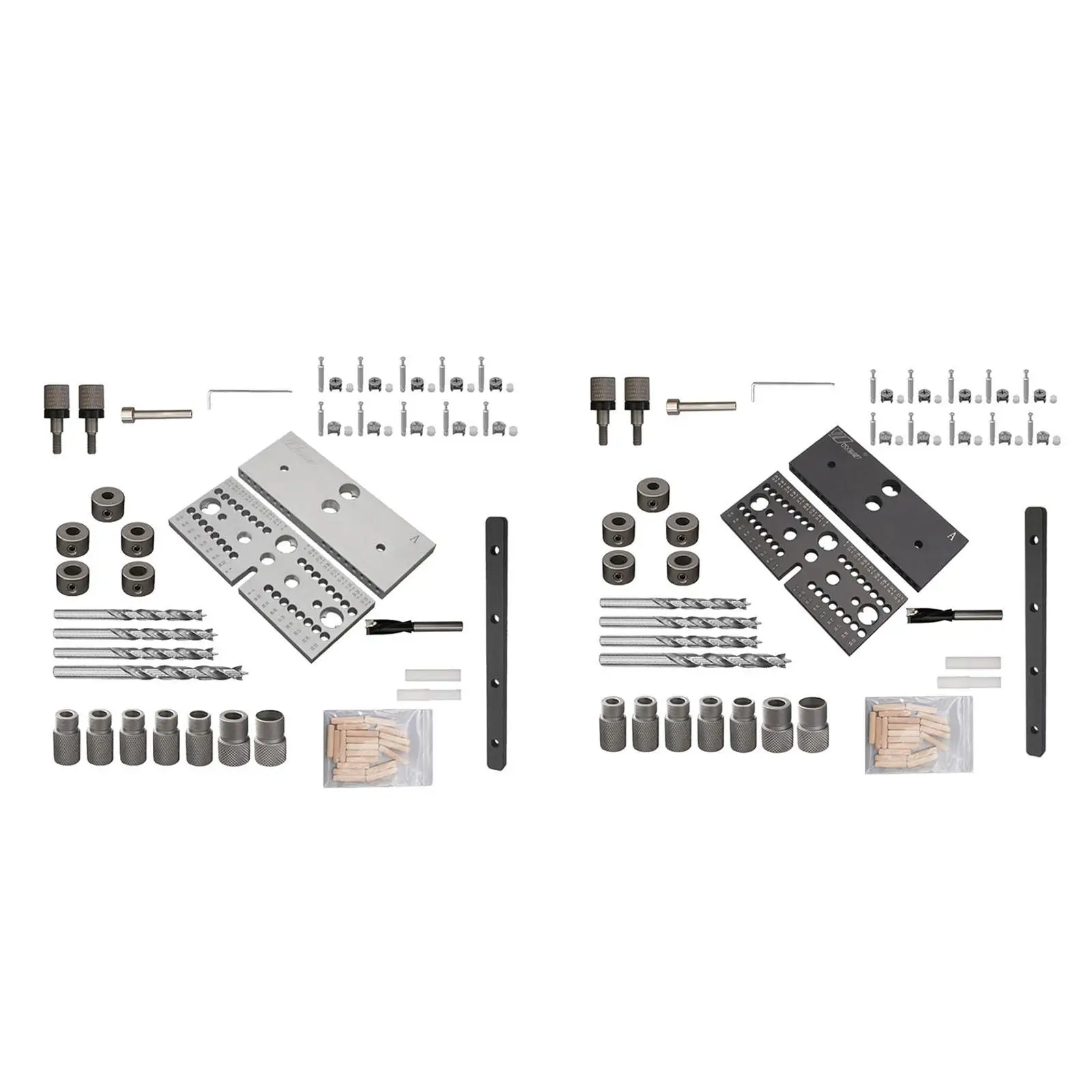 3 in 1 Dowel Jig Kit Woodworking Screw Hole Puncher for Furniture Repair Board Splicing Connection of Plates Carpentry Drill