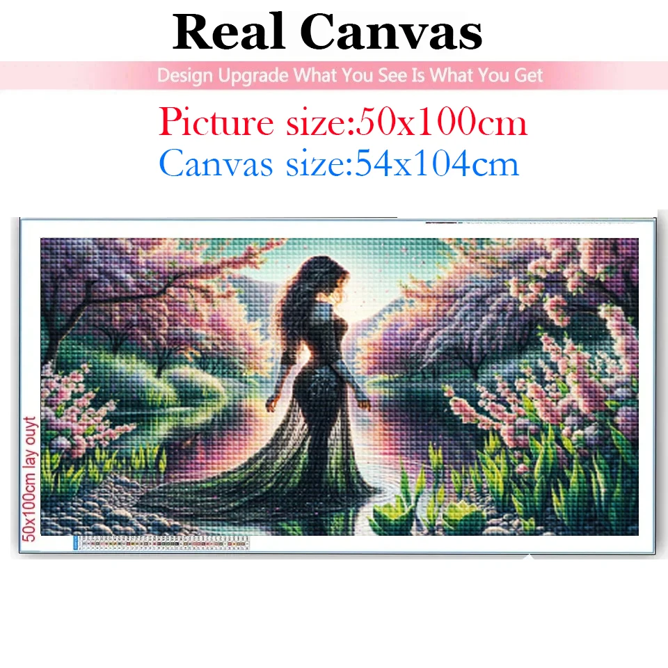 Queen of Nature Full Coverage Cross Stitch DIY Diamond Painting Large Lake Spring Landscape New 2024 Mosaic Diamond Embroidery