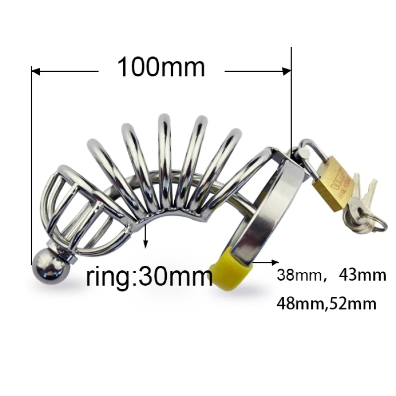 CHASTE BIRD 304 Stainless Steel Metal Male Chastity Device with Urethra Catheter Cock Belt Long Penis Cage Sex Toy BDSM A057