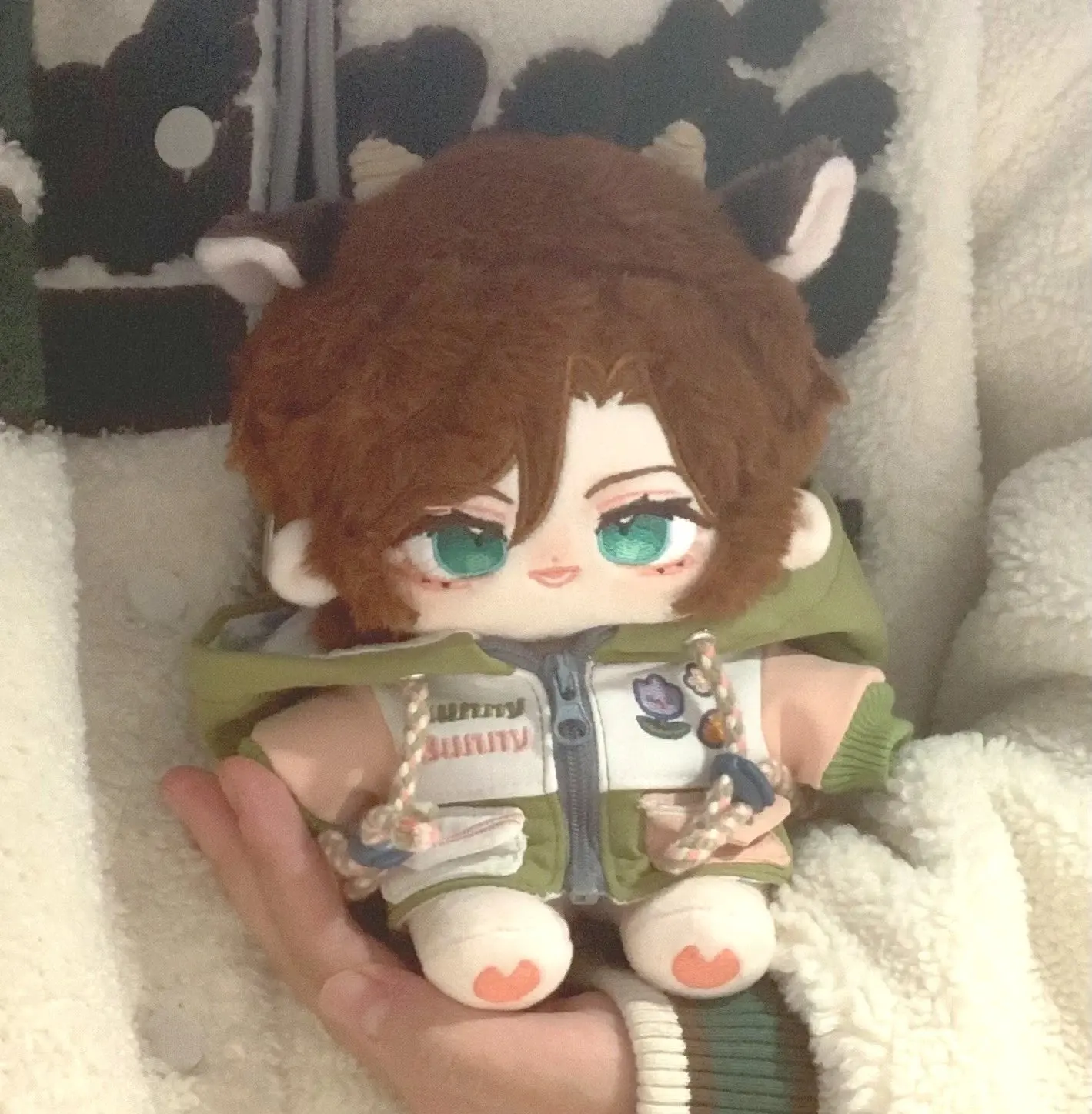 Limited Kawaii 20cm Ensemble Stars Mikejima Madara  Stuffed Plush Cotton Naked Doll With Ears Soft Toy MiniDoll あんさんぶるスターズ