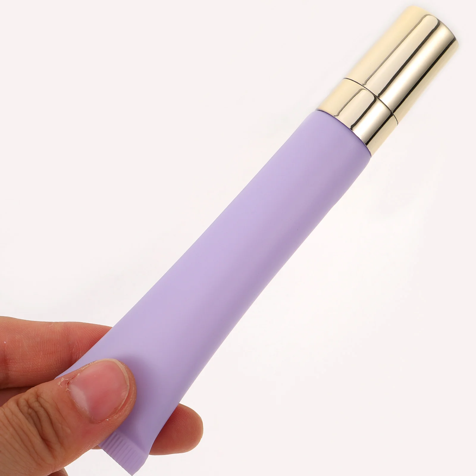 

Portable 20ml Purple Matte Zinc Massage Head Eye Cream Tube Empty Travel Essential Oil Dispenser Refillable Cosmetics Container