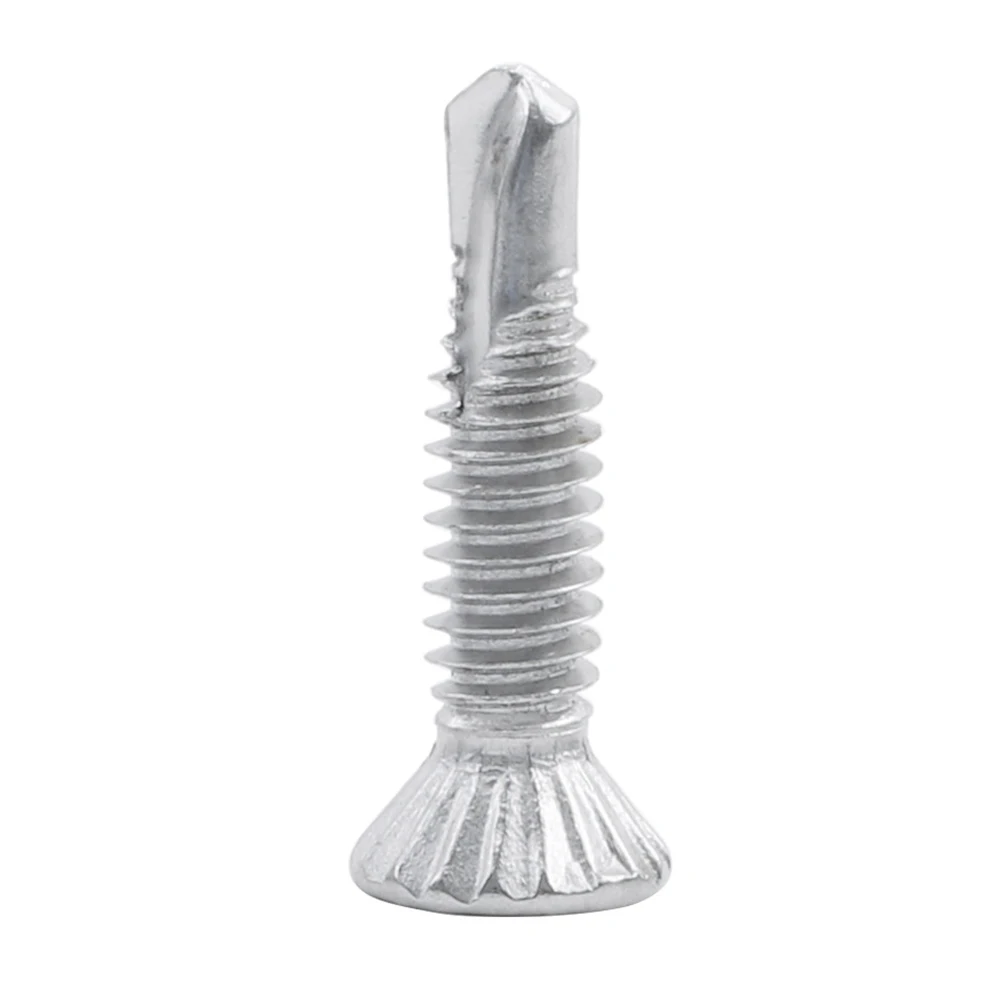Cross Recessed Countersunk Flat Head Anti-slip Self Drilling Screws 410 Stainless Steel M4.2 Phillips Serrated Flat Head Screw