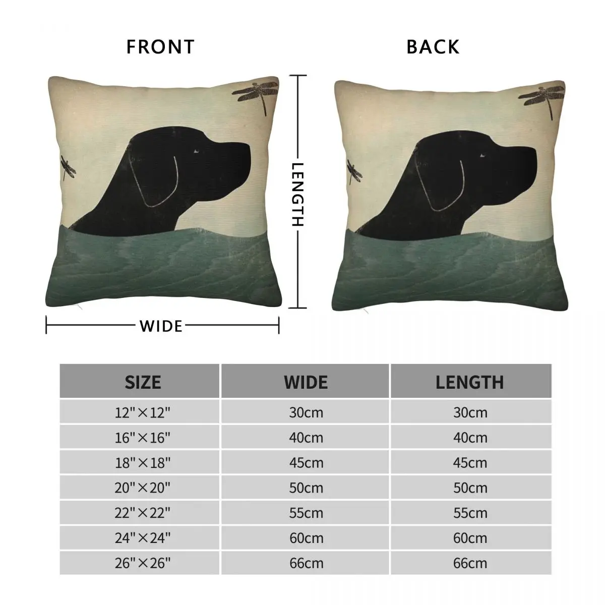 Labrador Dog Square Pillowcase Polyester Linen Velvet Pattern Zip Decorative Throw Pillow Case Bed Cushion Cover