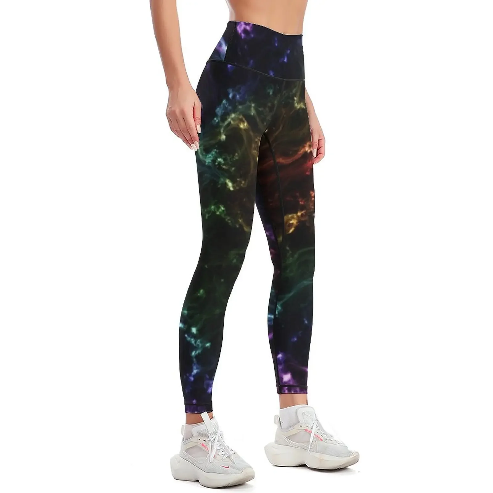 Rainbow Nebula Leggings Women's high waist for girls Womens Leggings