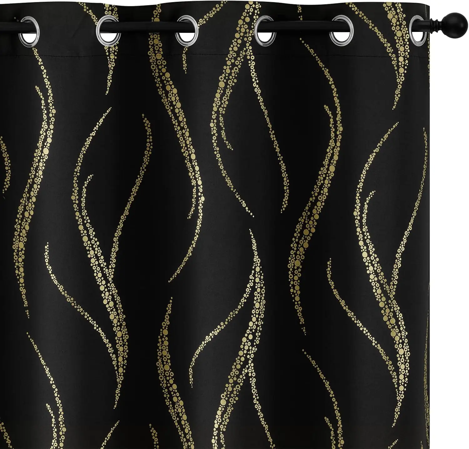 Blackout Curtains for Living Room Foil Print W52 x L84
