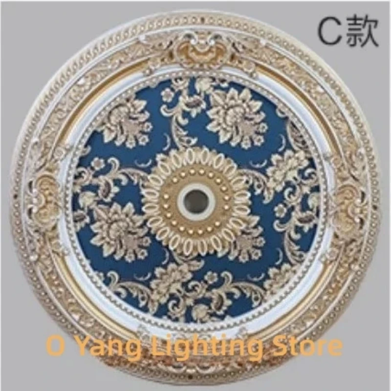 Decoration  Panel Lamp Pool Decoration Guest Dining Room Round Ceiling Molding Decoration Non-plaster  Just Lamp Panel view 5