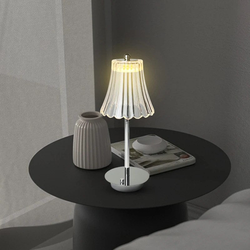 

LED USB Rechargeable Table Lamp Touch Sensor Acrylic Night Light Coffee Bar Desk Lamps Bedroom Bedside Lights Atmosphere Light