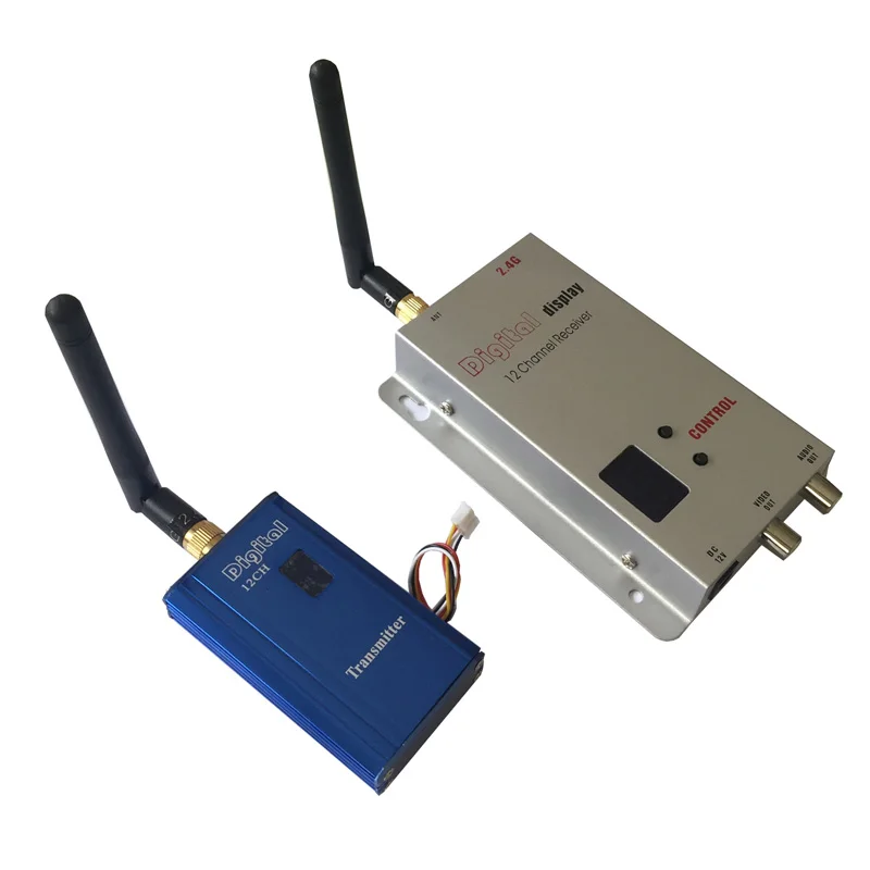 82g Lightweight FPV Video Link 20km LOS 2.4Ghz Wireless Video Transmitter Long Range AV Sender and Receiver 1W