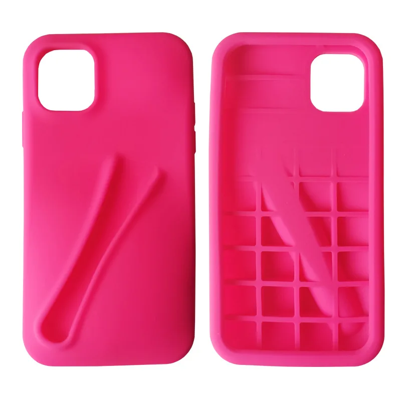 

2026 New Chic Candy Lipgloss Holder Case for IPhone16 1514 13 12 11 Pro Max Plus Groove Storage Silicon Soft Phone Case