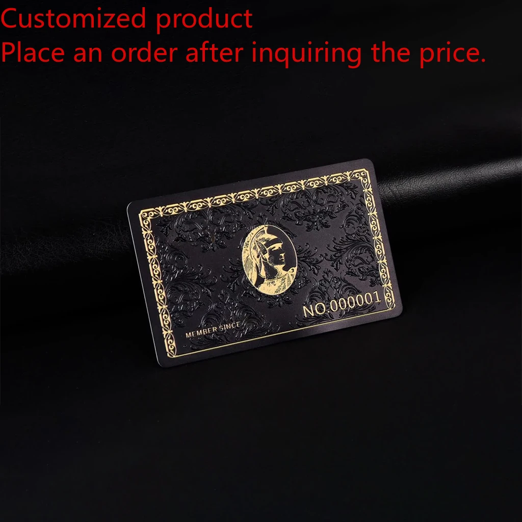 Customized product Factory Supply Matte Black Metal NFC Business Access Control Card Eco-Friendly Gift VIP Card