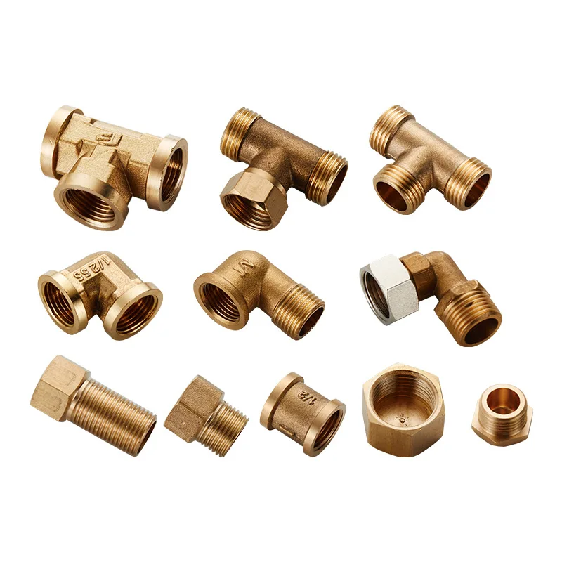 4 split copper connector inner and outer wire directly lengthen outer wire to wire thickened elbow tee connector plug fitting