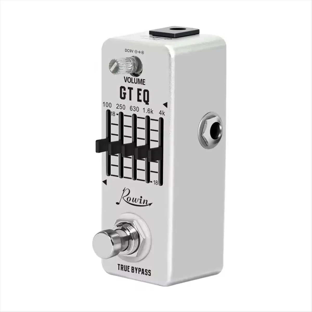A61P Rowin Guitar Equalizer Pedal 5-Band Parametric EQ Guitar Effect Pedal Frequency Compensator ±18dB Range for Mini Size Pedal