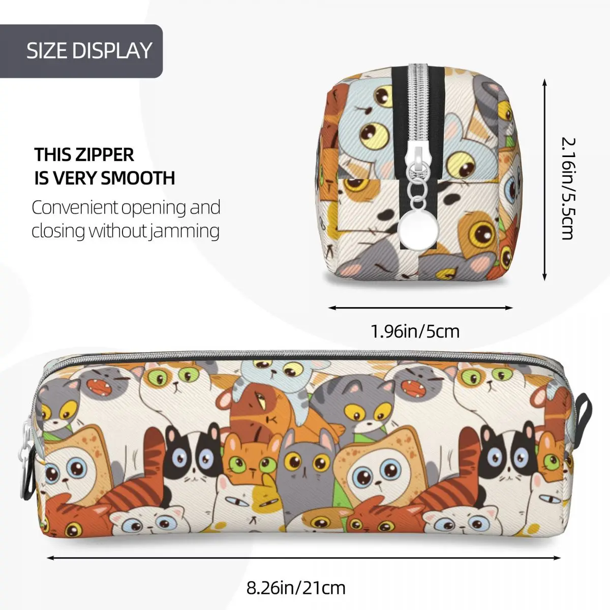 Leuke Grappige Cartoon Katten Potlood Case Schattige Dieren Potlooddoos Pen Doos Voor Meisje Jongen Big Bags Studenten School Geschenken Briefpapier