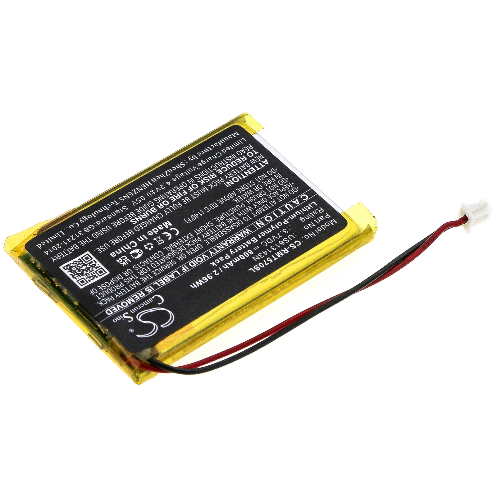 Cameron Sino Battery For Rapoo US613143N MT750 Pro,MT750L 800mAh / 2.96Wh