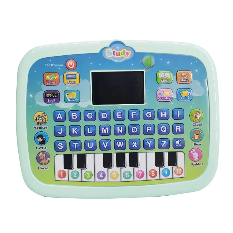 Leuke Led Scherm Verlicht Point-And-Click Learning Machine Cartoon Tablet Speelgoed Kinderen Engels Early Learning Machine Kids Cadeau