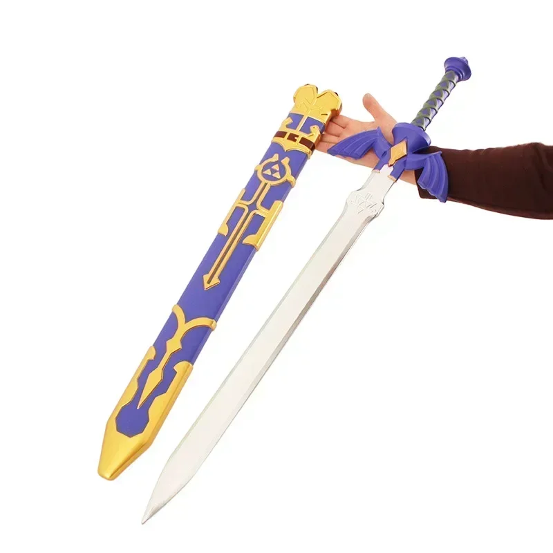 A hyrule fantasia arma zeldas mestre espada hylian escudo 80cm plutônio samurai espada modelo coleção artesanato cosplay adereços