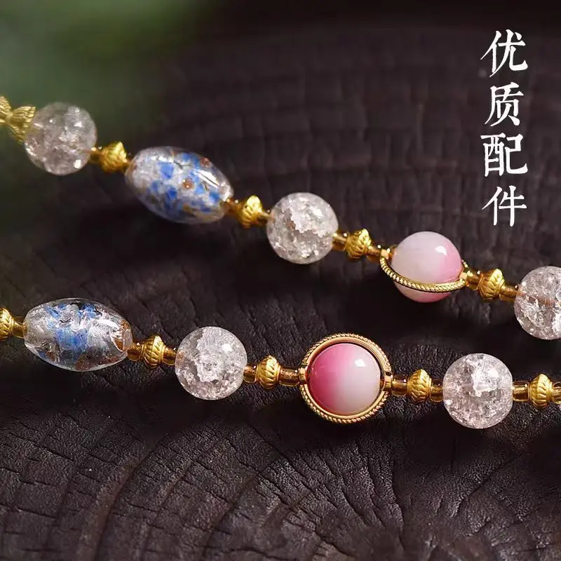 جديد النمط الصيني بوذا العلامة التجارية انفجرت كريستال سلسلة من الخرز Tangka قلادة Gawu صندوق Wuye Zhakiram قلادة سترة محظوظ مجوهرات