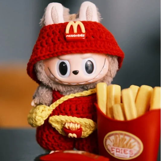 

Labubu clothes 17cm heart vinyl rabub pendant generation three generations of baby clothes change Merry Christmas halloween