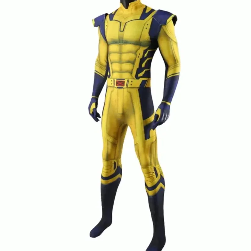 

Wolverine cosplay costume James Howlett jumpsuit shoulder armor set 3D printing zentai bodysuit superhero Halloween Man outfit