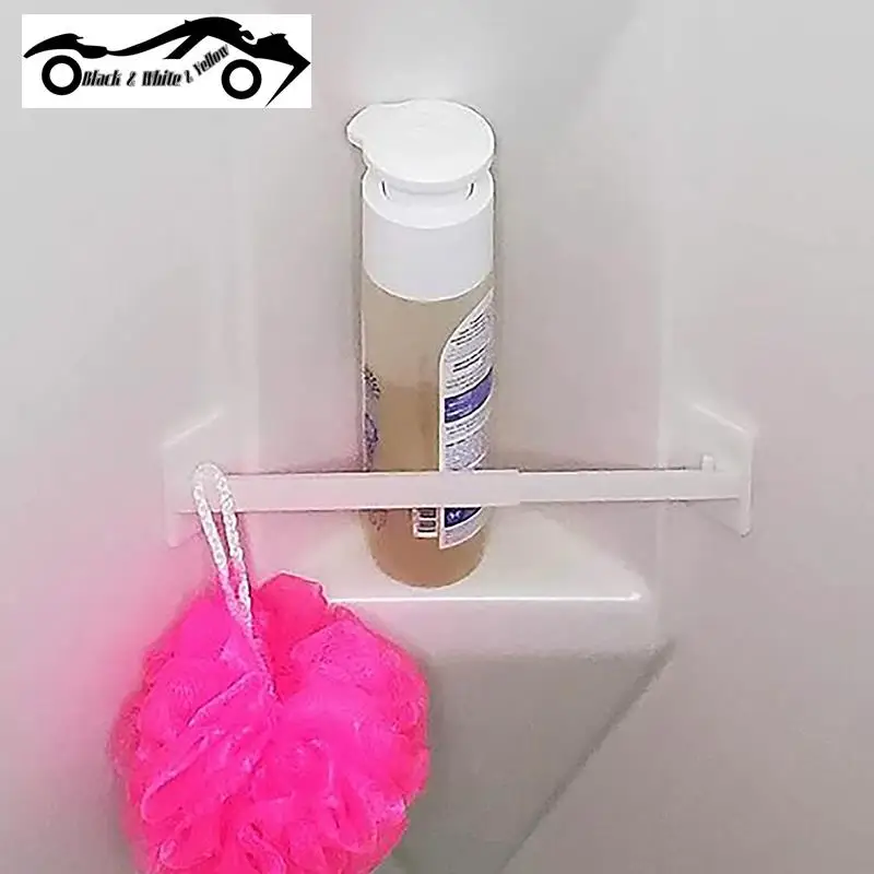 Camper Rv Travel Trailer Bathroom Shower Corner Shelf Storage Bar Protect Shower Supplies Camping Car Accessory White Sturdy