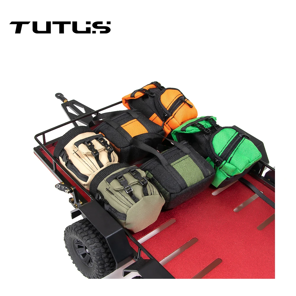 Borsa portaoggetti per zaino di simulazione per 1/10 1/12 RC Crawler TRX4 SCX10 RGT D90 Wpl Decorazione bagagli