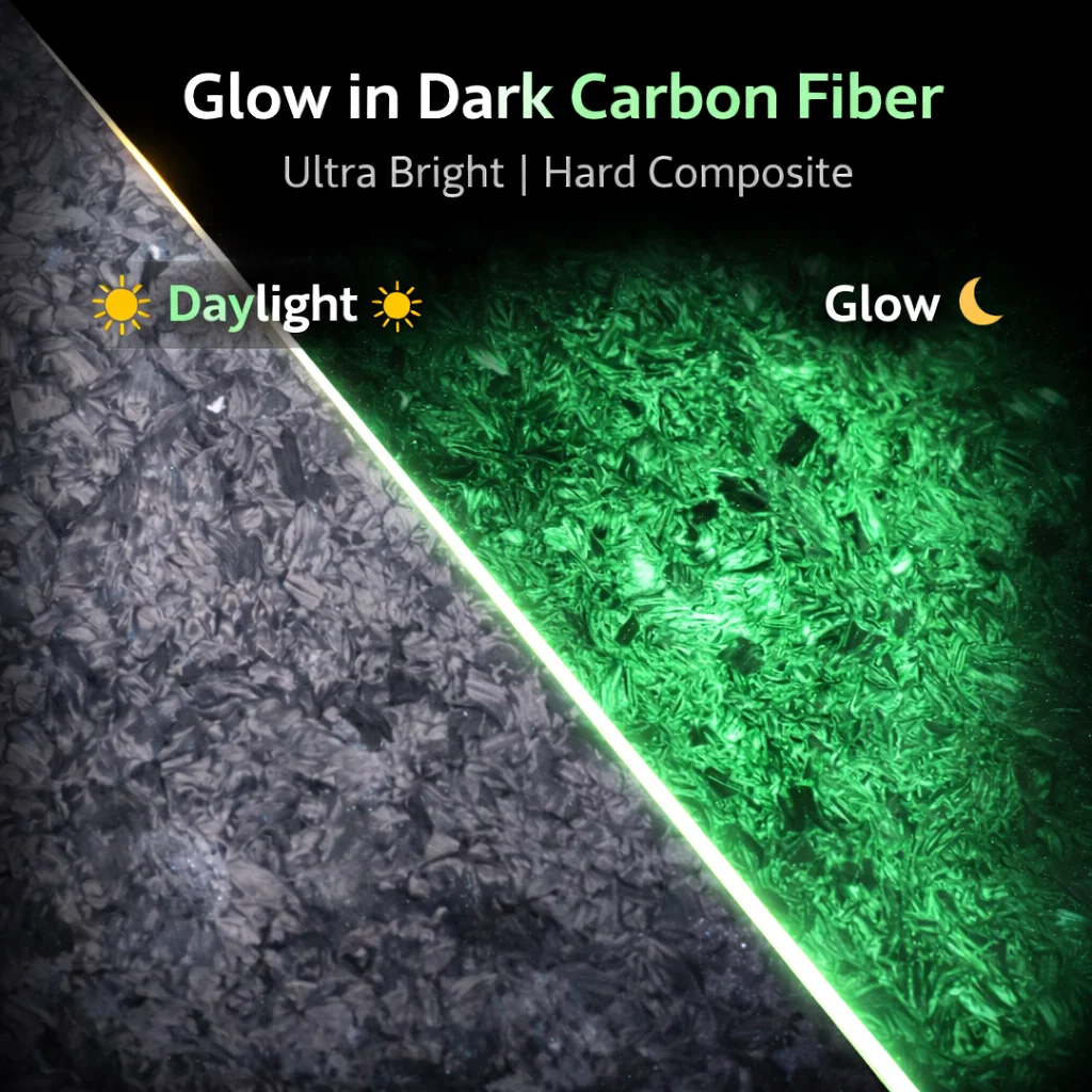 

Glow in Dark Forged Carbon Fiber Sheet Premium Luminous Composite Plate for Knife Handle Jewelry DIY Material