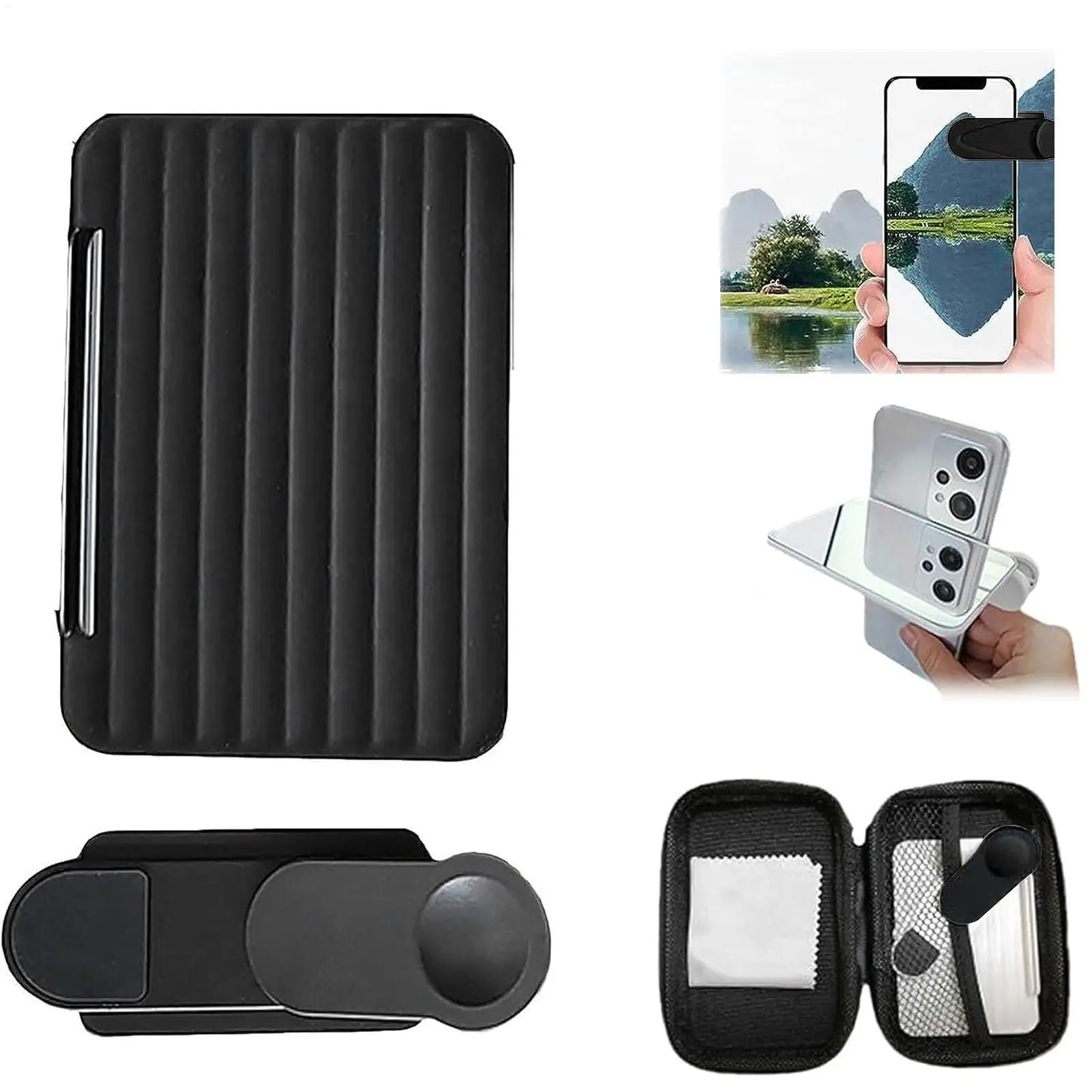 

Зеркальный зажим для камеры смартфона, портативный HD-объектив, комплект отражателя для селфи, регулируемый зажим для объектива для IPhone, Samsung