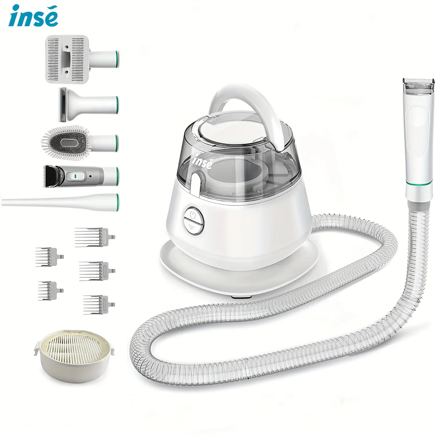 

KEEHOME INSE P20 Pet Grooming Vacuum Cleaner, 17KPa Powerful Suction | 5-in-1 Multifunctional Tool for Effortless Pet Hair Removal And Grooming